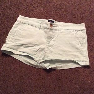 American Eagle “Shortie/Stretch” Mint Jean Shorts